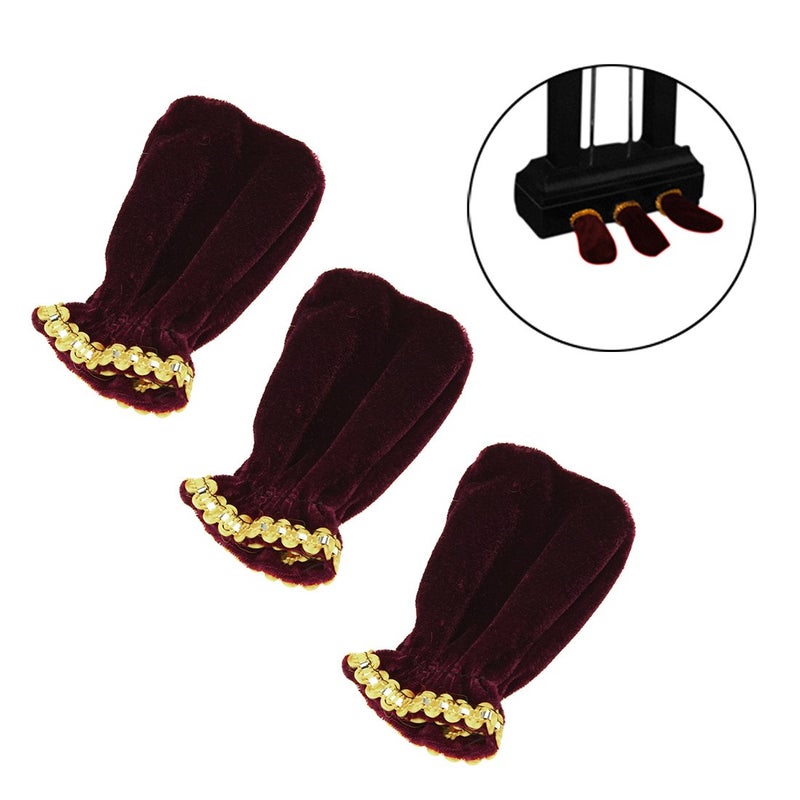 NKTM Grand Piano Cover, NKTM Dustproof Piano Washable with Velvet Soft Bordered Triangle Decorated Protective Cover Cloth (65" x 59" x 20" ) - Image 4